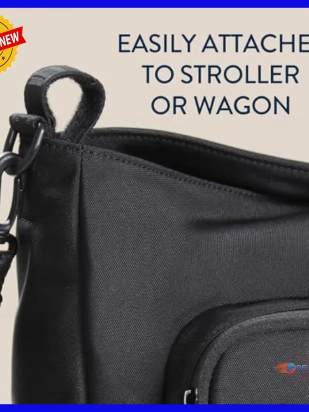 Convertible Stroller Organizer Crossbody Bag with Bottle Holders & Smart Pockets
